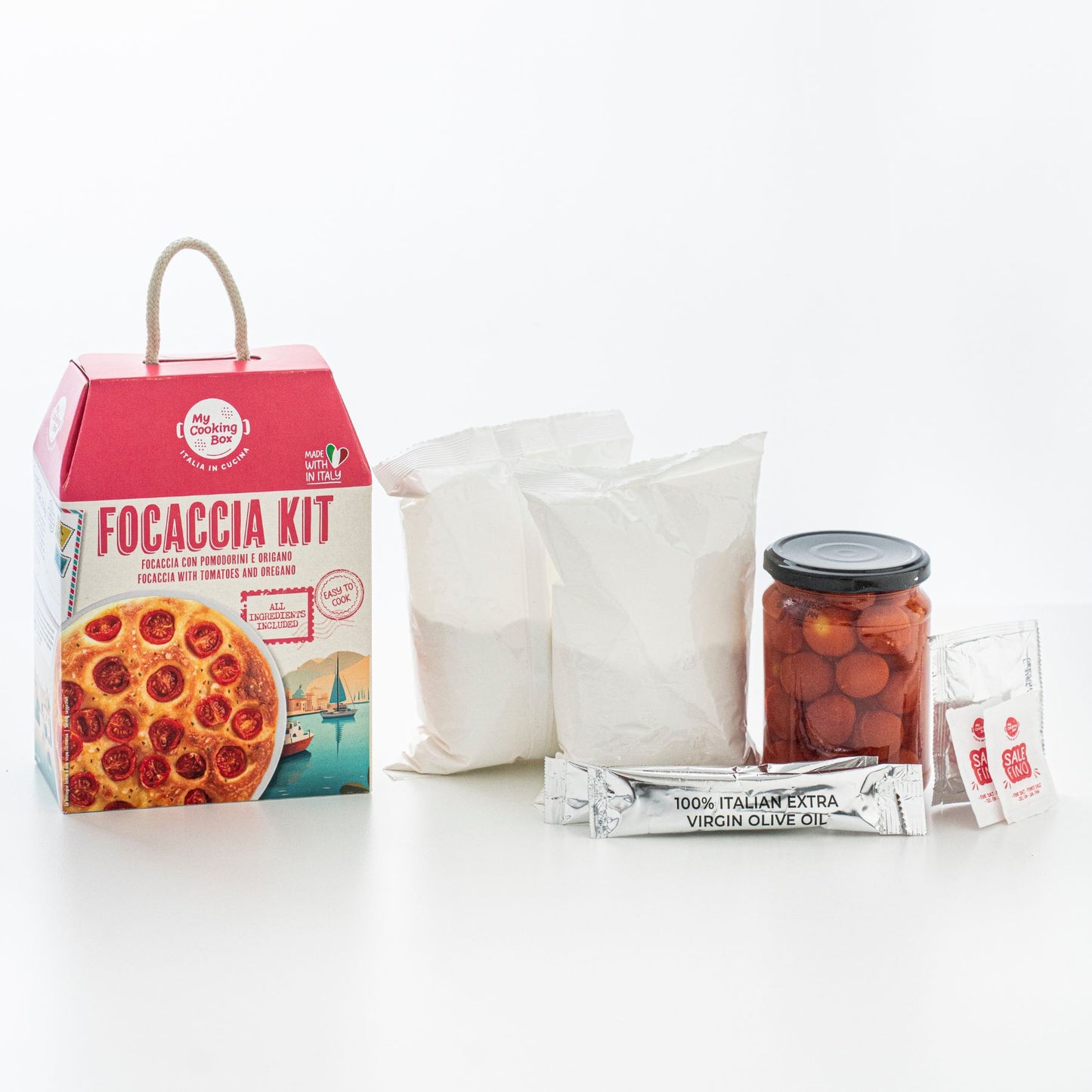 Focaccia mit Tomaten und Oregano